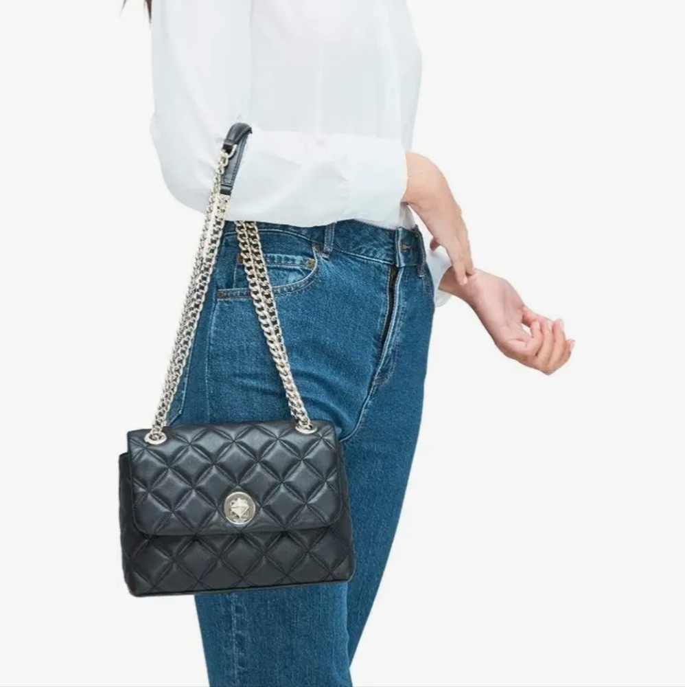 Kate Spade New York Natalia Quilted, Flap Closure, Crossbody / Shoulder Bag